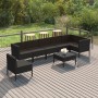 8-piece garden furniture set and black synthetic rattan cushions by vidaXL, Garden sets - Ref: Foro24-3094389, Price: 693,66 ...
