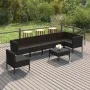 8-teiliges Gartenmöbel-Set und schwarze synthetische Rattankissen von vidaXL, Gartensets - Ref: Foro24-3094389, Preis: 686,89...