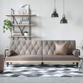Sofá cama con reposabrazos tela gris taupe de , Sofás - Ref: Foro24-351942, Precio: 267,07 €