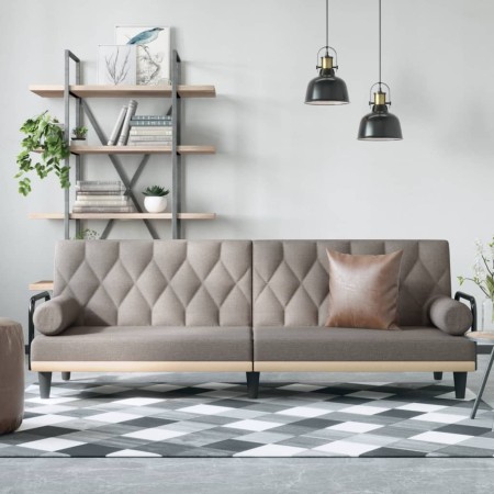 Sofá cama con reposabrazos tela gris taupe de , Sofás - Ref: Foro24-351942, Precio: 267,07 €