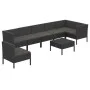 8-piece garden furniture set and black synthetic rattan cushions by vidaXL, Garden sets - Ref: Foro24-3094389, Price: 686,89 ...