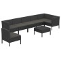 8-teiliges Gartenmöbel-Set und schwarze synthetische Rattankissen von vidaXL, Gartensets - Ref: Foro24-3094389, Preis: 693,66...