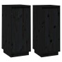 Aparador 2 uds madera maciza de pino negro 31,5x34x75 cm de vidaXL, Aparadores - Ref: Foro24-813359, Precio: 81,06 €, Descuen...
