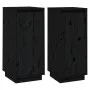 Sideboard 2 units solid black pine wood 31.5x34x75 cm by vidaXL, Sideboards - Ref: Foro24-813359, Price: 80,33 €, Discount: %