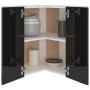 Armario colgante esquina “Lyon” negro brillo de , Armarios de cocina - Ref: Foro24-806396, Precio: 80,61 €, Descuento: %