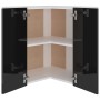 Armario colgante esquina “Lyon” negro brillo de , Armarios de cocina - Ref: Foro24-806396, Precio: 80,61 €, Descuento: %