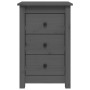 Mesita de noche madera maciza de pino gris 40x35x61,5 cm de , Mesitas de noche - Ref: Foro24-813703, Precio: 69,76 €, Descuen...