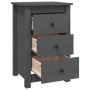Mesita de noche madera maciza de pino gris 40x35x61,5 cm de , Mesitas de noche - Ref: Foro24-813703, Precio: 69,76 €, Descuen...
