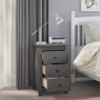 Mesita de noche madera maciza de pino gris 40x35x61,5 cm de , Mesitas de noche - Ref: Foro24-813703, Precio: 69,76 €, Descuen...