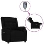 Sillón reclinable eléctrico de tela negro