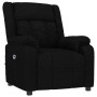 Sillón reclinable eléctrico de tela negro