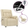 Sillón de masaje eléctrico tela color crema de , Sillones de masaje eléctricos - Ref: Foro24-3143588, Precio: 234,75 €