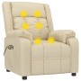 Sillón de masaje eléctrico tela color crema de , Sillones de masaje eléctricos - Ref: Foro24-3143588, Precio: 234,75 €