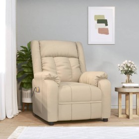 Sillón de masaje de tela color crema de , Sillones de masaje eléctricos - Ref: Foro24-348129, Precio: 195,08 €, Descuento: %