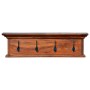 Perchero de pared de madera maciza de teca 70x10x20 cm de , Percheros para sombreros y abrigos - Ref: Foro24-289063, Precio: ...