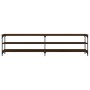 Mueble TV metal y madera contrachapada roble marrón 200x30x50cm de , Muebles TV - Ref: Foro24-826763, Precio: 85,31 €, Descue...