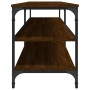 Mueble TV metal y madera contrachapada roble marrón 200x30x50cm de , Muebles TV - Ref: Foro24-826763, Precio: 85,31 €, Descue...