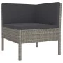 7-piece garden furniture set and gray synthetic rattan cushions by vidaXL, Garden sets - Ref: Foro24-3094538, Price: 502,67 €...
