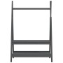 Perchero de madera maciza de pino gris 100x45,5x150 cm de , Percheros para sombreros y abrigos - Ref: Foro24-824990, Precio: ...