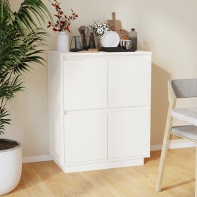 Aparador de madera maciza de pino blanco 60x34x75 cm de , Aparadores - Ref: Foro24-813376, Precio: 86,36 €, Descuento: %