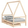 Estructura de cama infantil con cajones madera de pino 80x160cm de , Cunas y camas para niños - Ref: Foro24-834474, Precio: 1...