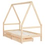 Estructura de cama infantil con cajones madera de pino 80x160cm de , Cunas y camas para niños - Ref: Foro24-834474, Precio: 1...
