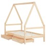 Estructura de cama infantil con cajones madera de pino 80x160cm de , Cunas y camas para niños - Ref: Foro24-834474, Precio: 1...