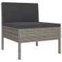 7-piece garden furniture set and gray synthetic rattan cushions by vidaXL, Garden sets - Ref: Foro24-3094538, Price: 502,67 €...
