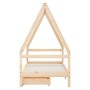 Estructura de cama infantil con cajones madera de pino 80x160cm de , Cunas y camas para niños - Ref: Foro24-834474, Precio: 1...