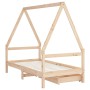 Estructura de cama infantil con cajones madera de pino 80x160cm de , Cunas y camas para niños - Ref: Foro24-834474, Precio: 1...