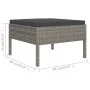 7-piece garden furniture set and gray synthetic rattan cushions by vidaXL, Garden sets - Ref: Foro24-3094538, Price: 502,67 €...