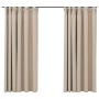 Cortinas opacas con ganchos look de lino 2 pzas beige 140x175cm de , Cortinas y visillos - Ref: Foro24-321212, Precio: 37,00 ...