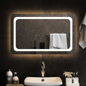 Espejo de baño con LED 80x50 cm de , Espejos - Ref: Foro24-151786, Precio: 70,01 €, Descuento: %