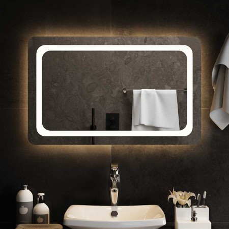 Espejo de baño con LED 80x50 cm de , Espejos - Ref: Foro24-151786, Precio: 70,01 €, Descuento: %