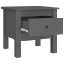 Mesa auxiliar de madera maciza de pino gris 40x40x39 cm de , Mesas auxiliares - Ref: Foro24-813788, Precio: 30,07 €, Descuent...