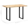 Mesa de comedor de madera maciza de mango 120x60x76 cm de , Mesas de cocina y de comedor - Ref: Foro24-285837, Precio: 283,41...