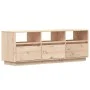 Solid pine wood TV cabinet 140x37x50 cm by vidaXL, TV Furniture - Ref: Foro24-813430, Price: 135,42 €, Discount: %