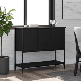 Aparador de madera de ingeniería negro 100x36x85 cm de , Aparadores - Ref: Foro24-835554, Precio: 134,32 €, Descuento: %