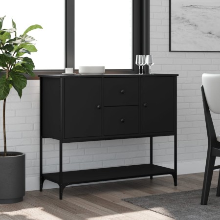 Aparador de madera de ingeniería negro 100x36x85 cm de , Aparadores - Ref: Foro24-835554, Precio: 134,32 €, Descuento: %