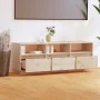 Solid pine wood TV cabinet 140x37x50 cm by vidaXL, TV Furniture - Ref: Foro24-813430, Price: 135,42 €, Discount: %