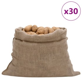 Sacos de yute 30 unidades 100x110 cm 100% yute 220 g/m² de , Maletas y bolsos de viaje - Ref: Foro24-155807, Precio: 137,56 €...