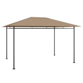 Cenador gris taupé 384x281x270 cm 180 g/m²