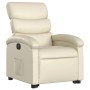 Sillón reclinable elevable eléctrico de cuero sintético crema de , Sillones - Ref: Foro24-3204055, Precio: 312,60 €