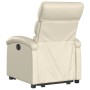 Sillón reclinable elevable eléctrico de cuero sintético crema de , Sillones - Ref: Foro24-3204055, Precio: 312,60 €