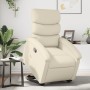 Sillón reclinable elevable cuero artificial color crema de , Sillones - Ref: Foro24-3204041, Precio: 265,17 €