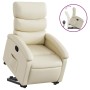 Sillón reclinable elevable cuero artificial color crema de , Sillones - Ref: Foro24-3204041, Precio: 265,17 €