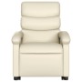 Sillón reclinable elevable cuero artificial color crema de , Sillones - Ref: Foro24-3204041, Precio: 265,17 €