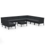 Gartenmöbel-Set 11-teilig, schwarze Kissen aus synthetischem Rattan von vidaXL, Gartensets - Ref: Foro24-3094473, Preis: 918,...