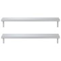 Estantes de pared 2 uds acero inoxidable plateado 100x23,5 cm