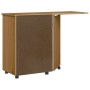 Cajonera con ruedas y escritorio MOSS madera pino marrón miel de , Taquillas y armarios de almacenamiento - Ref: Foro24-40157...